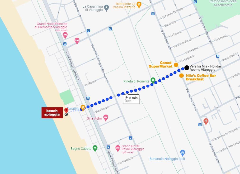 Versilia Mia - Beach At 8Min By Walk! New Rooms! Air Condition! เวียเรจโจ ภายนอก รูปภาพ